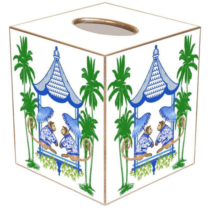 Chic Monkey with Palms Tissue Box Cover
