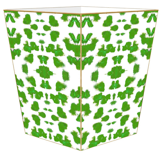 Chintz Green Laura Park Handmade Wastepaper Basket: Scalloped Top