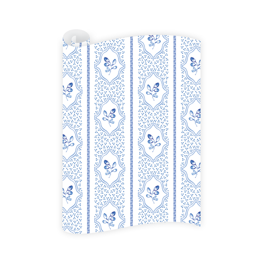 SALE Blue Botanicals Wrapping Paper Roll SALE