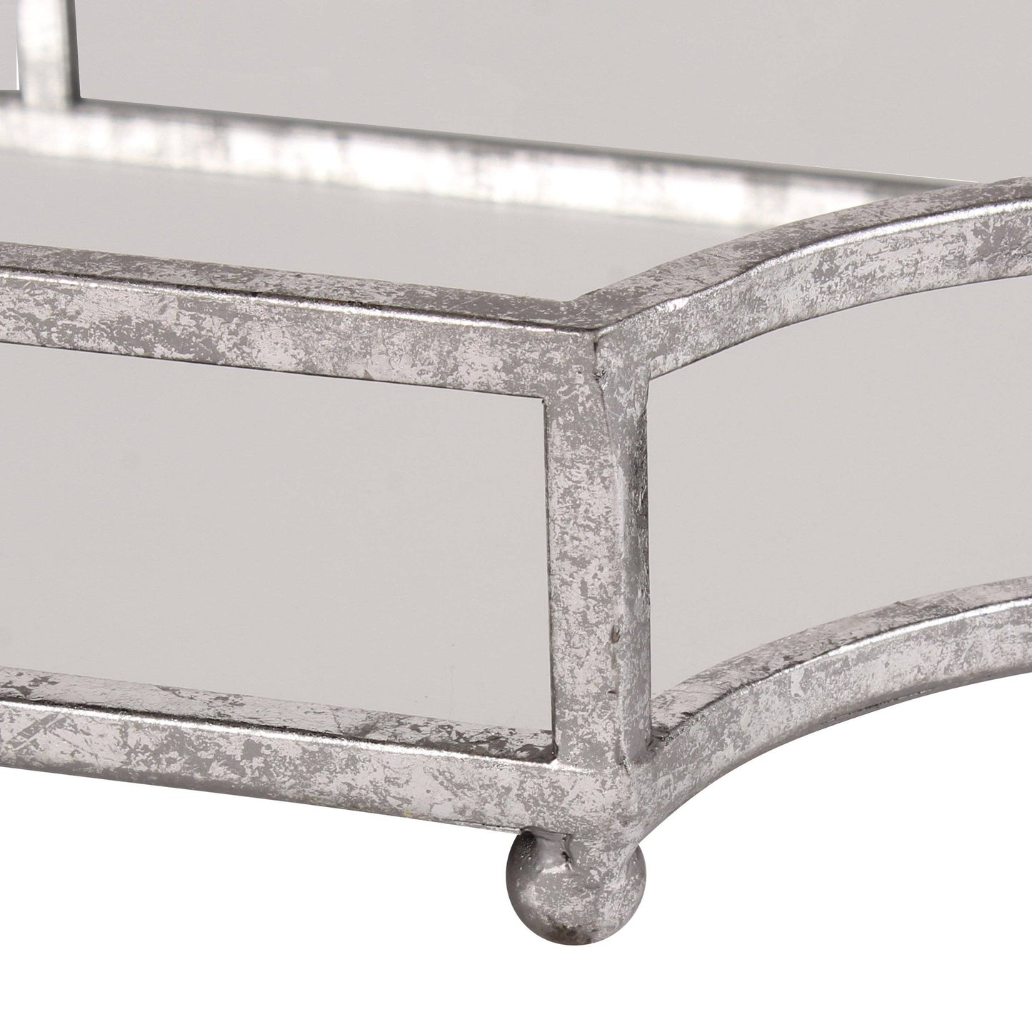 Gold Mirrored Scalloped Decorative Tray