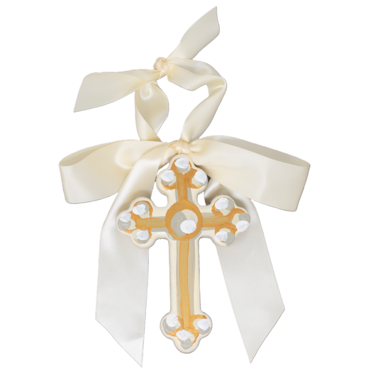 Peace Cross - 6 inches white