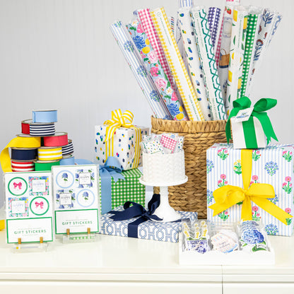 Continuous Roll Gift Wrap | Tulip Block Print