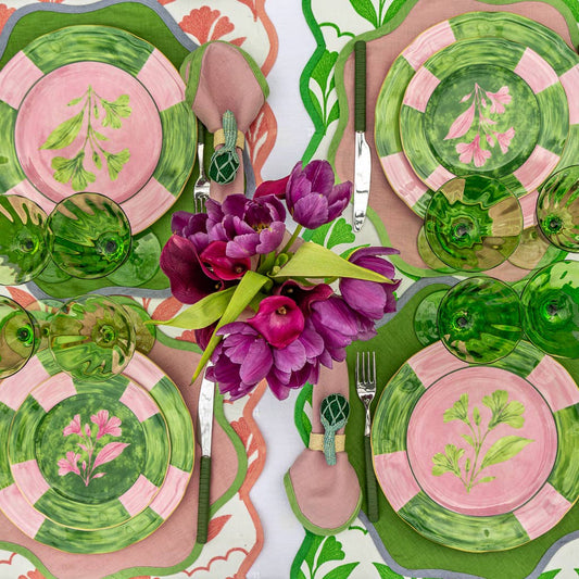 Josephine Rose Block Print Cotton Table Runner