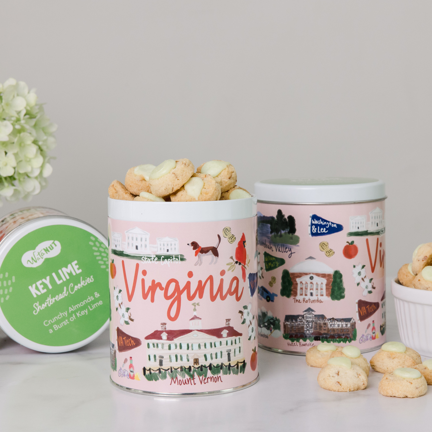 Virginia State Gift Tin: Pecan Shortbread Cookies