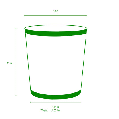 Mattie Oval Wastebasket: White