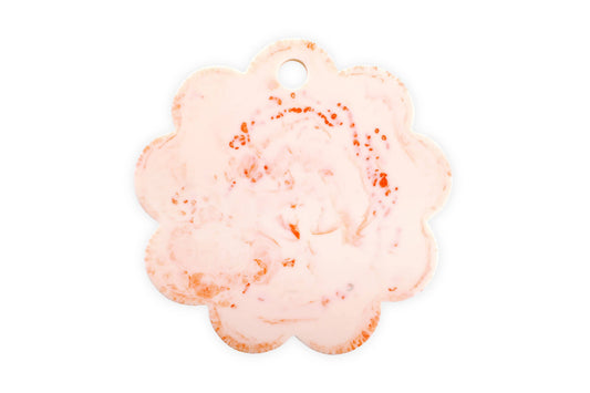 Pink Scallop Resin Charcuterie Board | Hand-Poured Resin