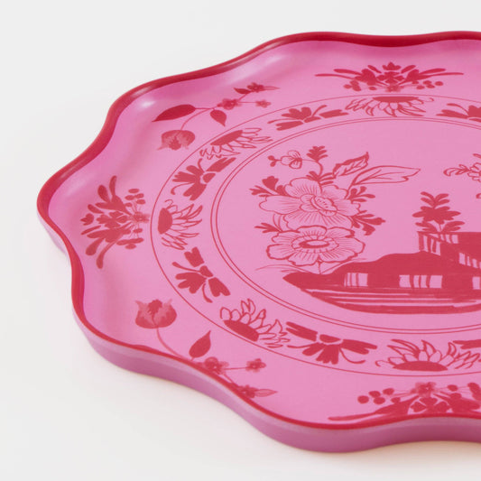 Pink Vintage Botanical Reusable Large Plates