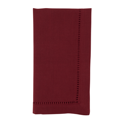 Poly Hemstitched Dinner Napkin: Pink / 20"