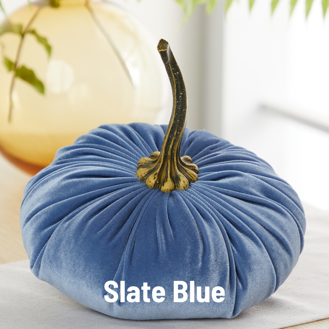 Pumpkin Extra Large Velvet, Fall Accent, Thoughtful Gift: Olive