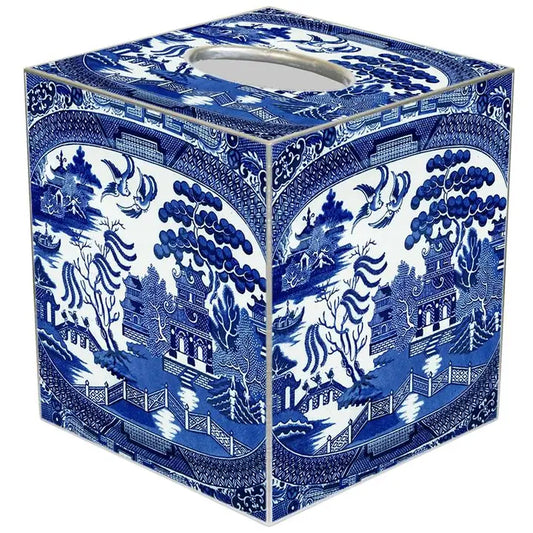 Blue Willow Tissue Box Cover