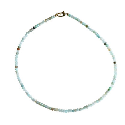 Dainty Candy Gemstone Necklace: White