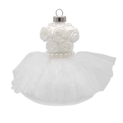 Holiday Glass Ornament – White Wedding Gown