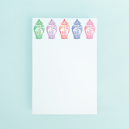 Colorful Ginger Jars Notepad