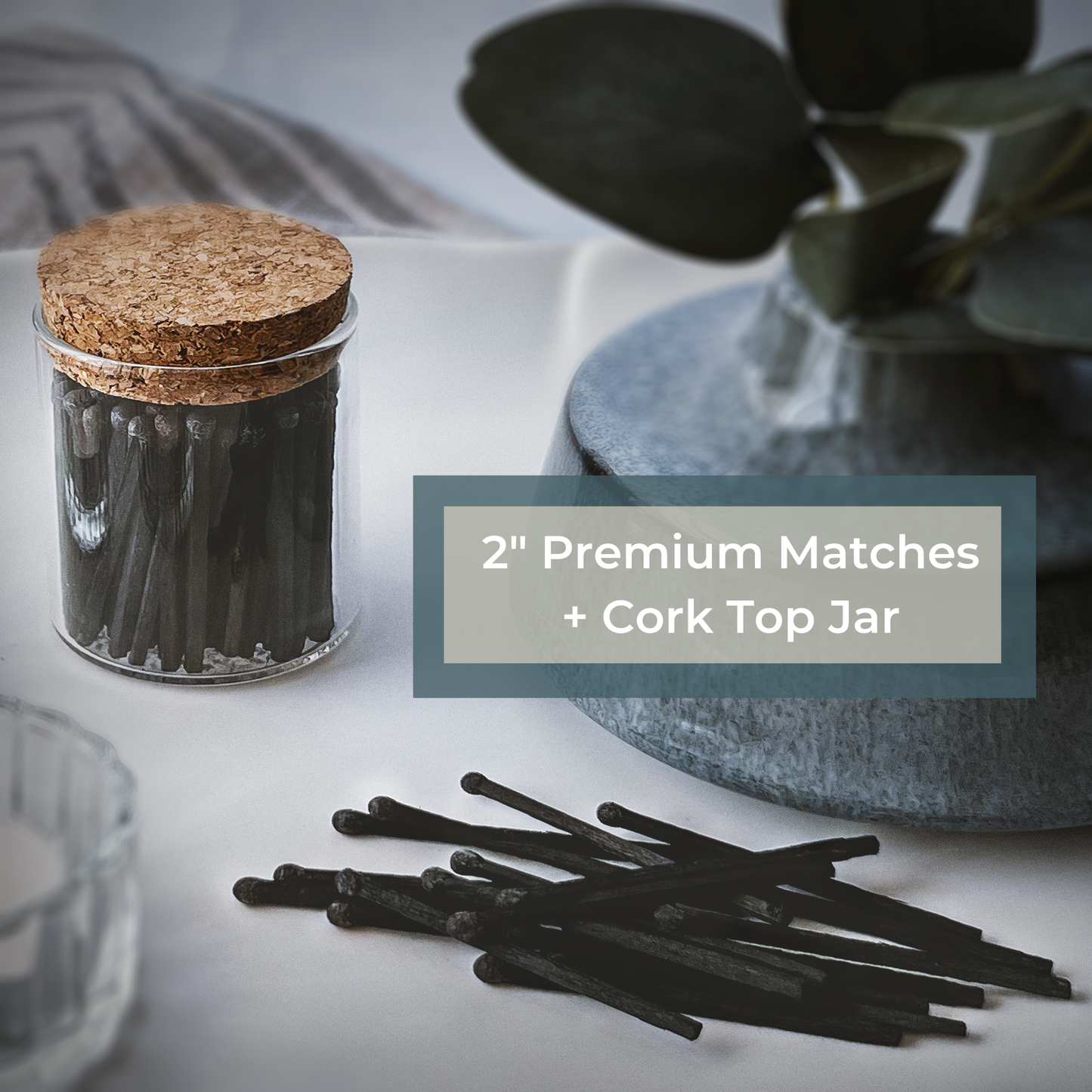 2" Matches in Cork Top Jar - Colors of Your Choice: Rainbow