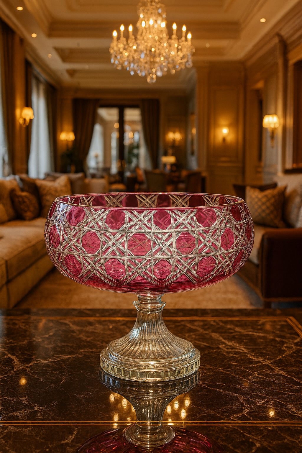 Verdura Pedestal Bowl Orchid Rosé
