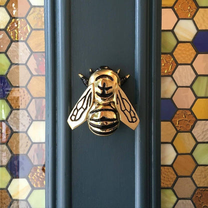 Bumblebee Door Knocker: Brass