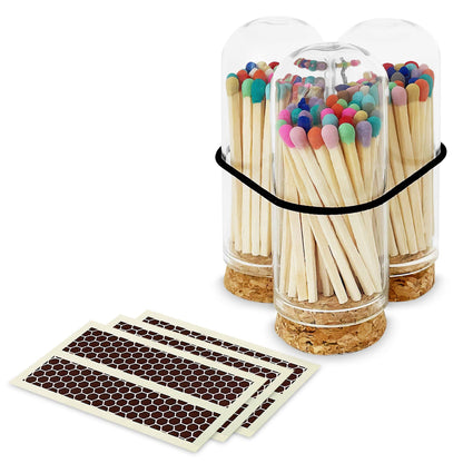 2" Matches + Mini Cloche - Colors of Your Choice + Strikers: White Tip