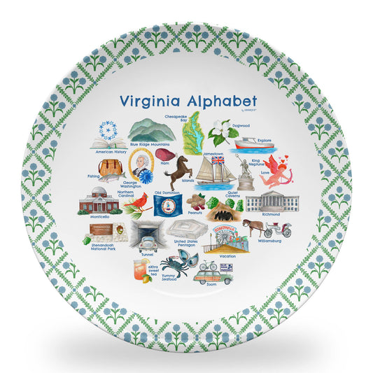 Virginia Alphabet Plastic Plate