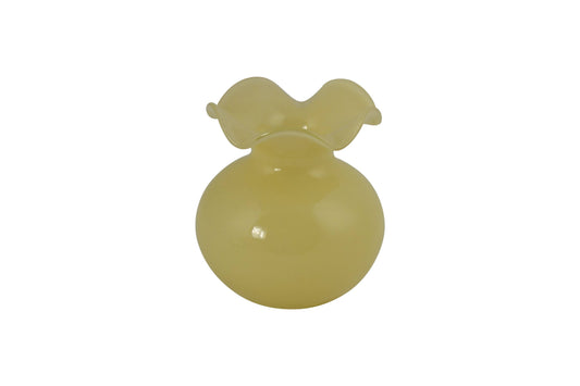 CREAM/Yellow COLOR GLASS VASE