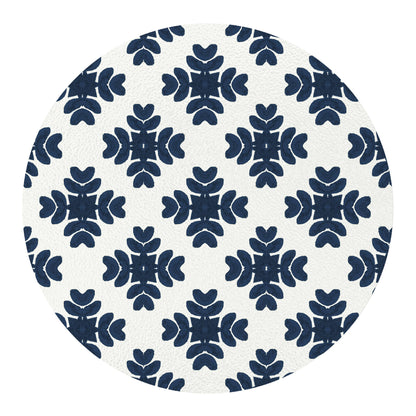 GB7844- Brushstrokes Navy by Laura Park Glass Cutting Board: Small Rectangle(8" x 11")