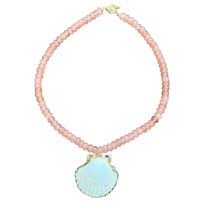 The Sea Shell Candy Necklace: Marsh Green