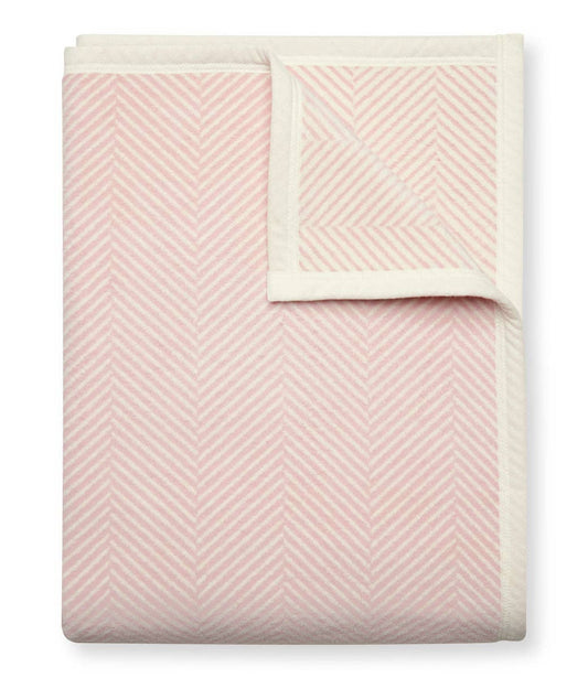 Harborview Herringbone Blush Blanket: Original