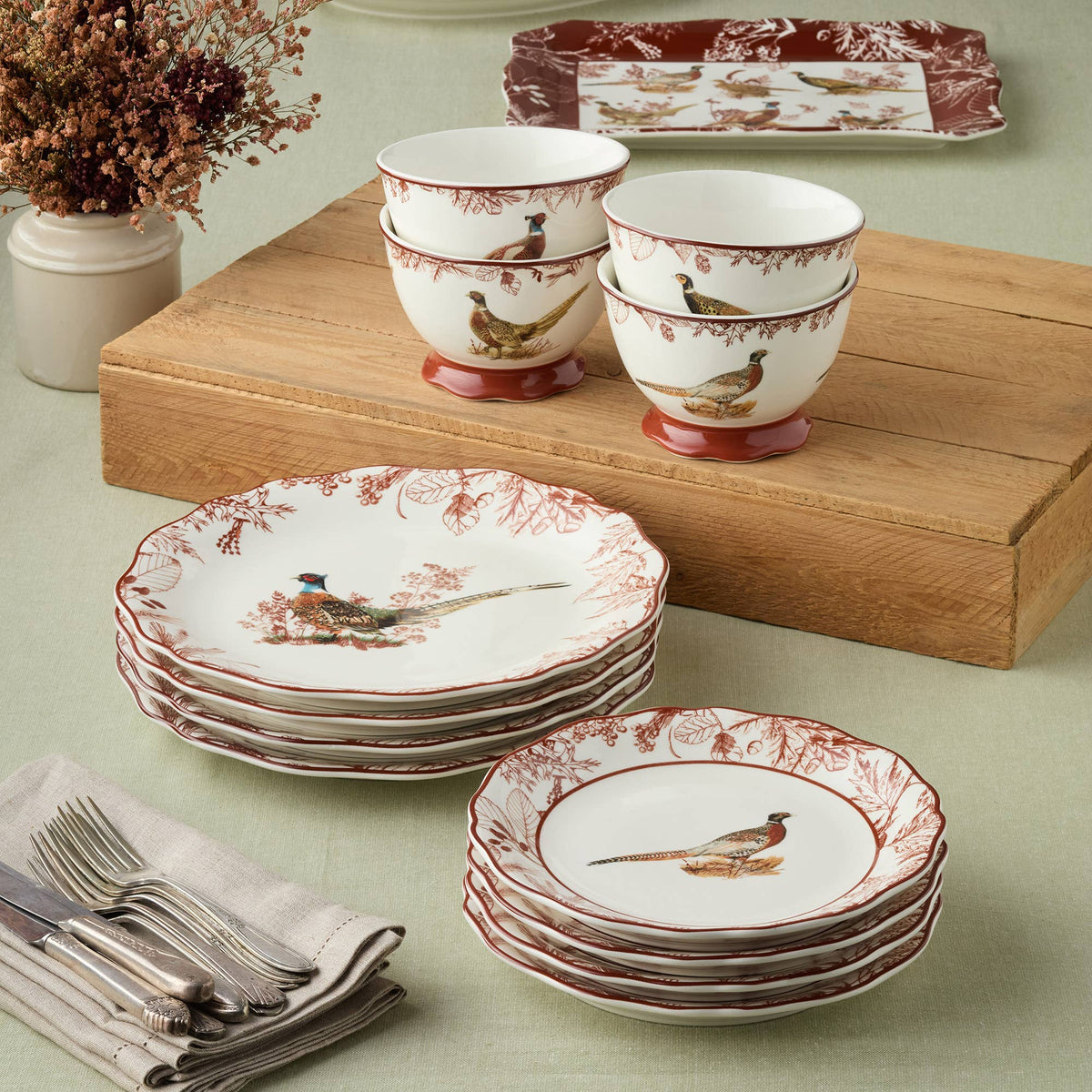 Pheasant Grove Salad Plate Set of 4