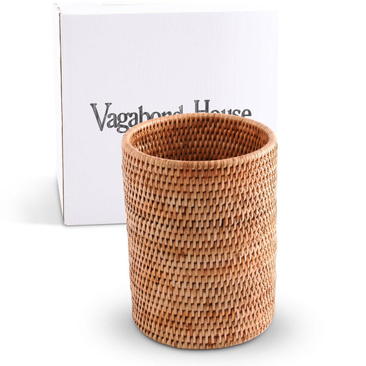 Hand Woven Wicker Rattan Utensils Holder