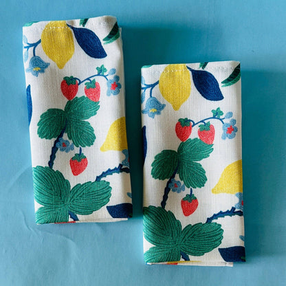 Strawberry Hill Forest Green Cloth Dinner Napkins, Set of 4