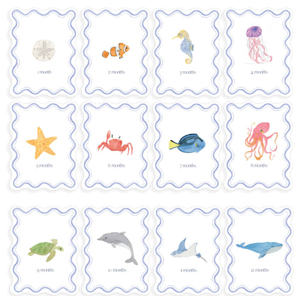 Monthly Milestone Cards: Floral Number