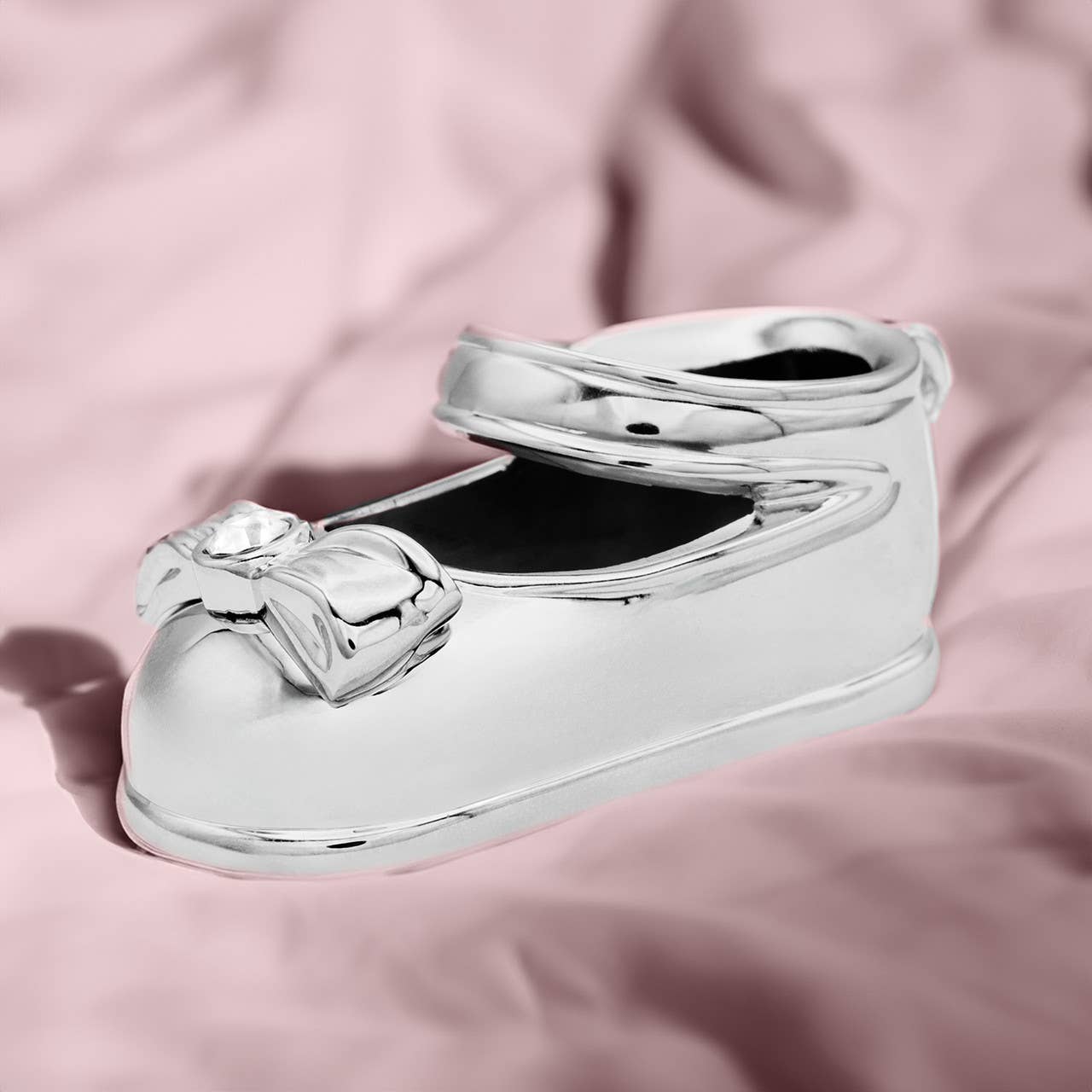 Baby Silver Plate Girl Mary Jane Shoe Room to Engrave