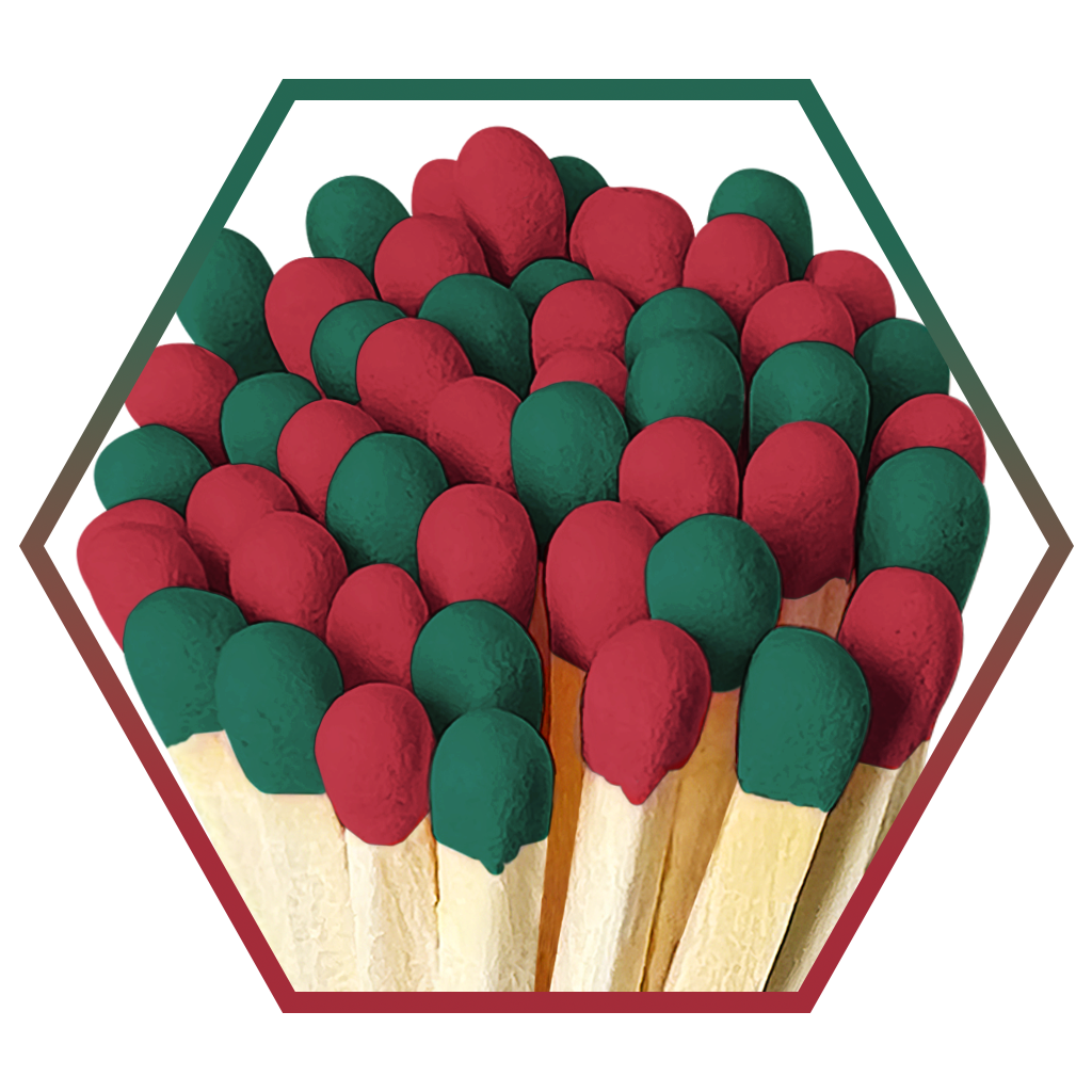 4" Matches + Mini Cloche - Colors of Your Choice + Strikers: Orange