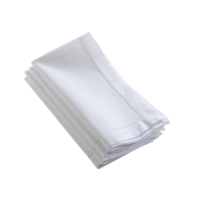 Hemstitched Napkins White Set of 4