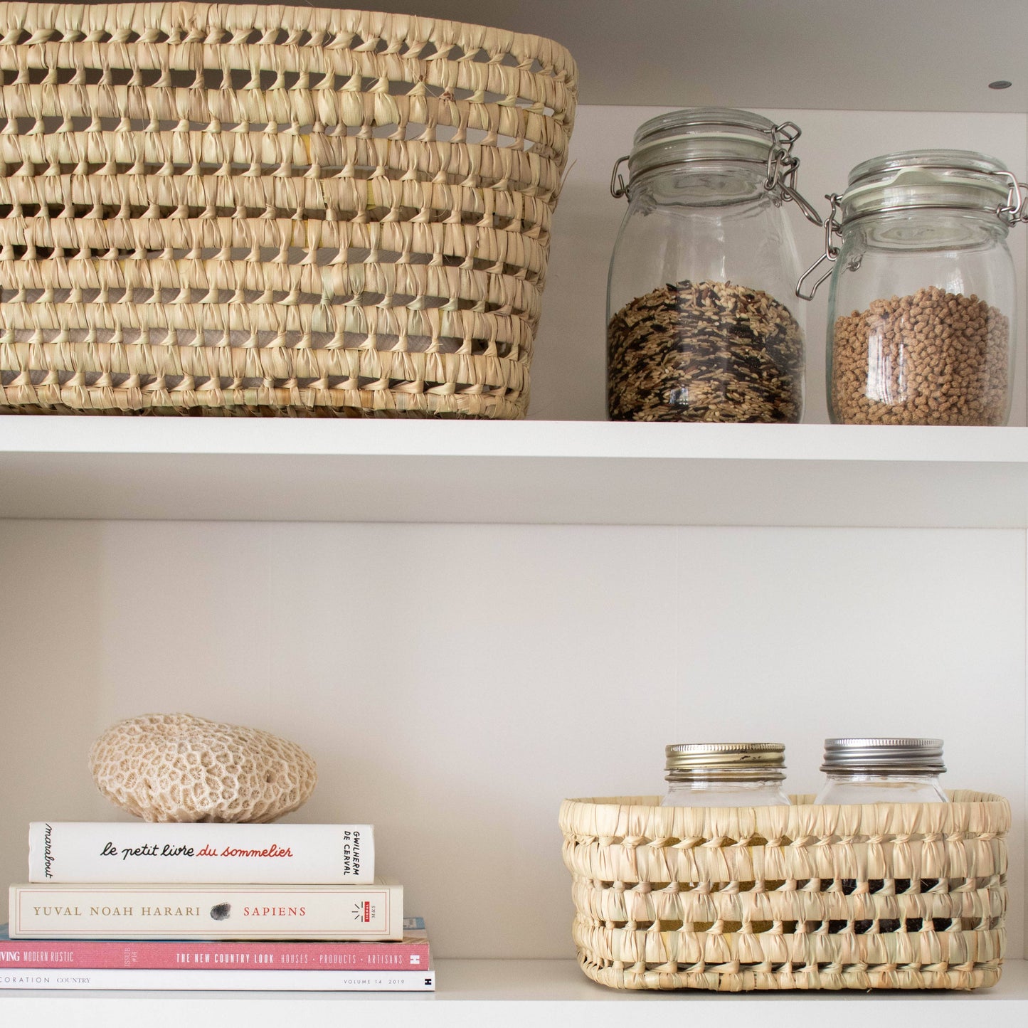 Open Weave Storage Basket: 16"x12"x9" SALE