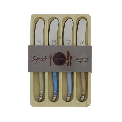 Laguiole 4-Piece Spreader Set with Two-Tone Handles