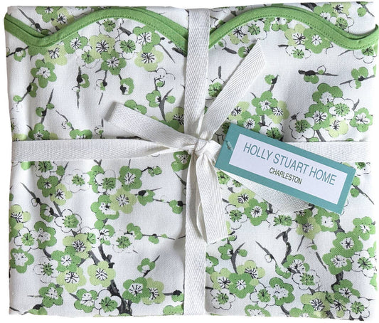 BLOSSOM MAHJONG AND GAME TABLECLOTH ~ GREEN
