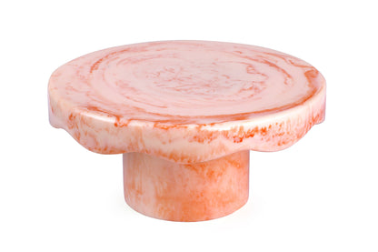 Pink Scallop Resin Cake Stand | Hand-Poured Resin