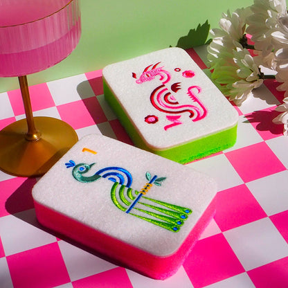 PLAY DIRTY Mahjong Tile Kitchen Sponges - Set of 2