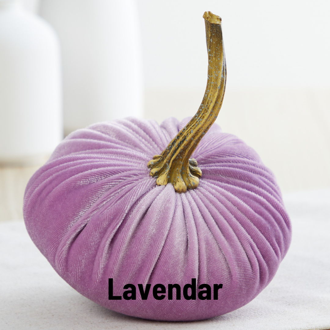Pumpkin Small Velvet, Valentine's mantel, Autumn table, Gift: Lavender
