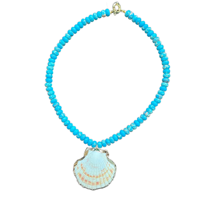The Sea Shell Candy Necklace: Blue Ocean