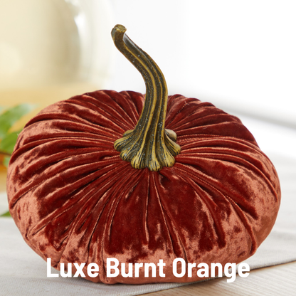 Pumpkin Large Velvet, Fall Mantel Decor, Halloween Table: Leopard