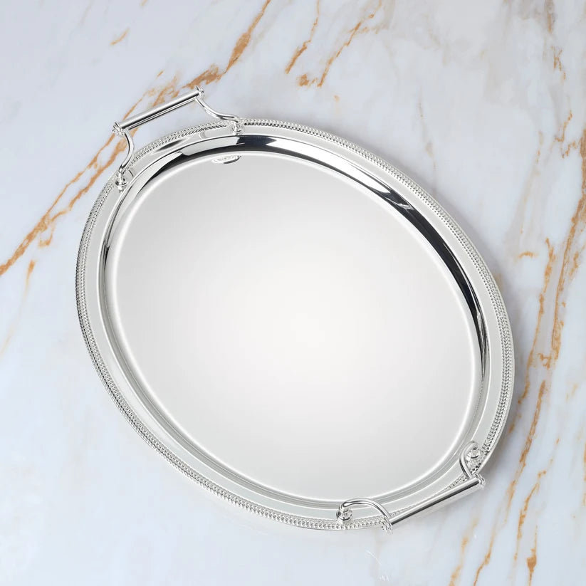 Reed and Barton Oval Silverplate Tray with Handles