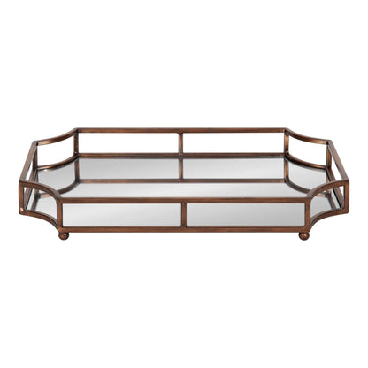 Gold Mirrored Scalloped Decorative Tray