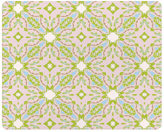 GB7831- Lagos Blush by Laura Park Glass Cutting Board: Small Rectangle(8" x 11")