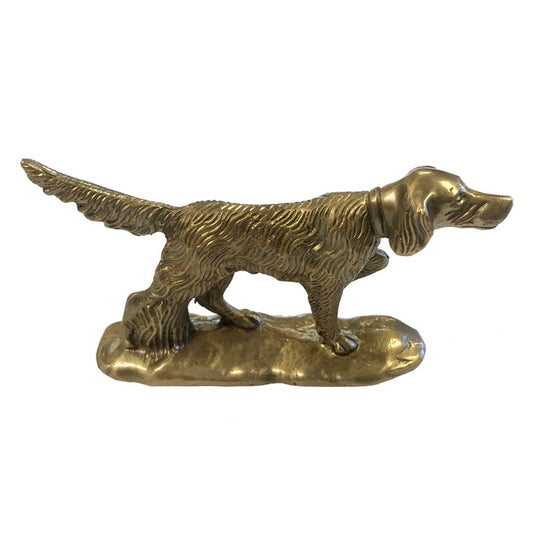 Solid Brass Pointer Dog Paperweight