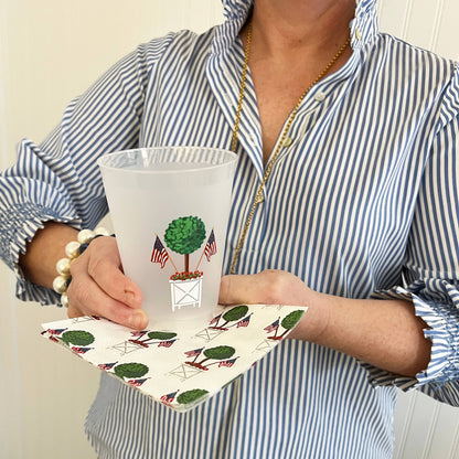 Patriotic Topiary Shatterproof Cups