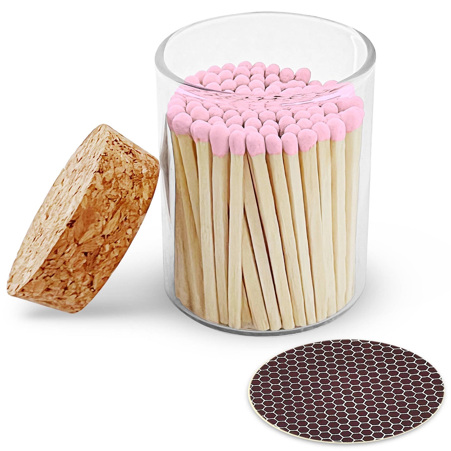 2" Matches in Cork Top Jar - Colors of Your Choice: Rainbow