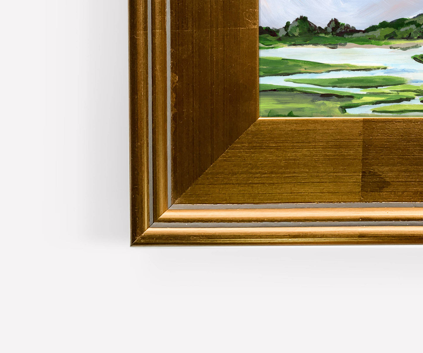 "Tidal Marsh", Framed Coastal Painting: 5 x 7