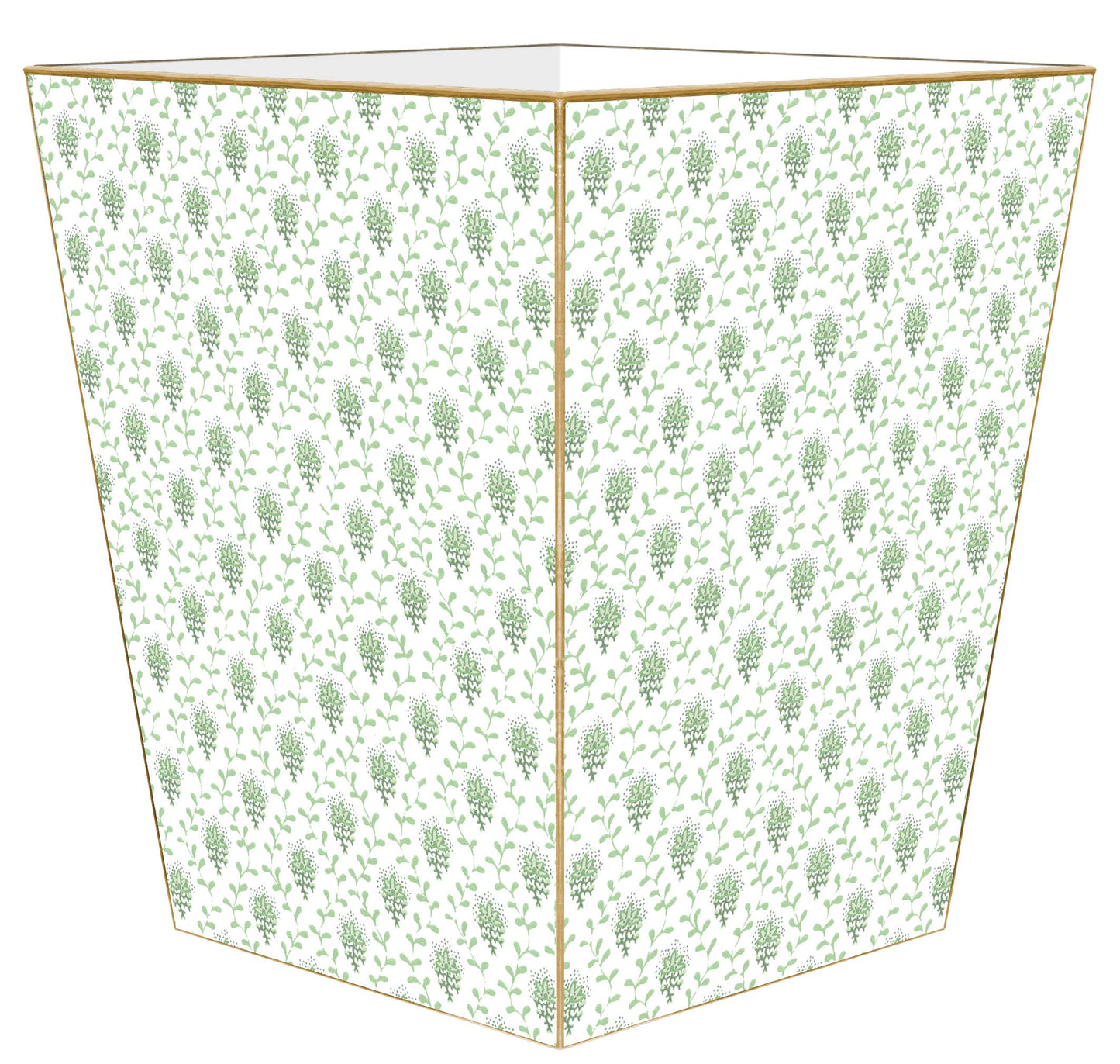 Sage Provincial Wastepaper Basket: Scalloped Top
