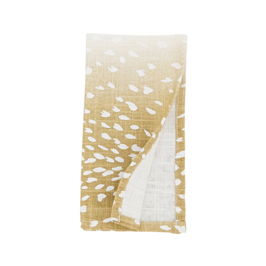 Earthy Antelope Print Napkin: Natural / 20"  Set of 4